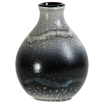 Poole Pottery Aura Bud Vase, Black/Multi, H12cm Poole Pottery Aura Bud Vase, Black/Multi, H12cm